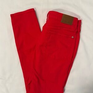Judy Blue Red Skinny Jeans Size 15/32 High Rise Stretch Womens Denim Comfortable
